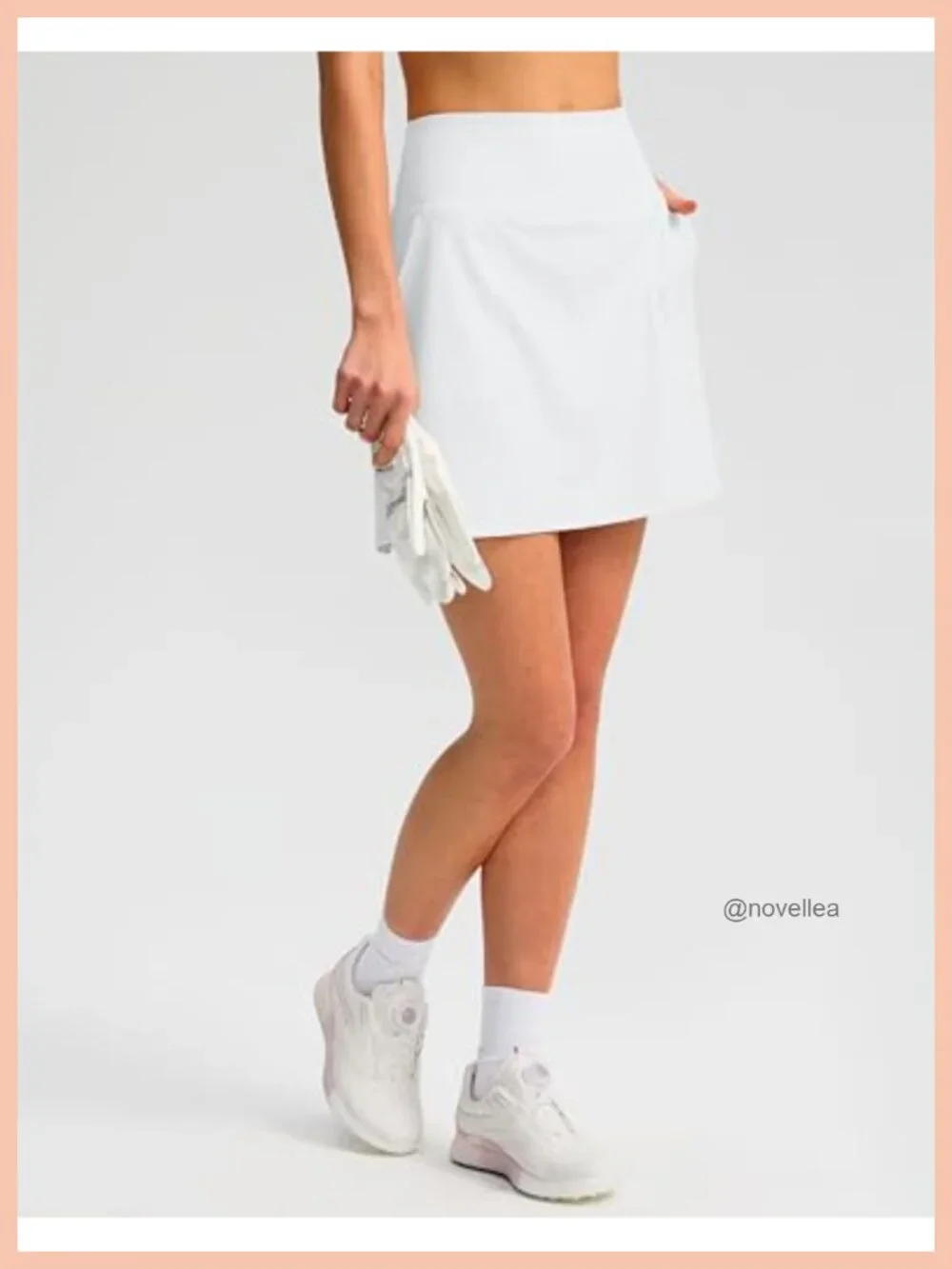 Golf Skort Women High Waisted Stretchy 4 Pockets Athletic Tennis Skirt with